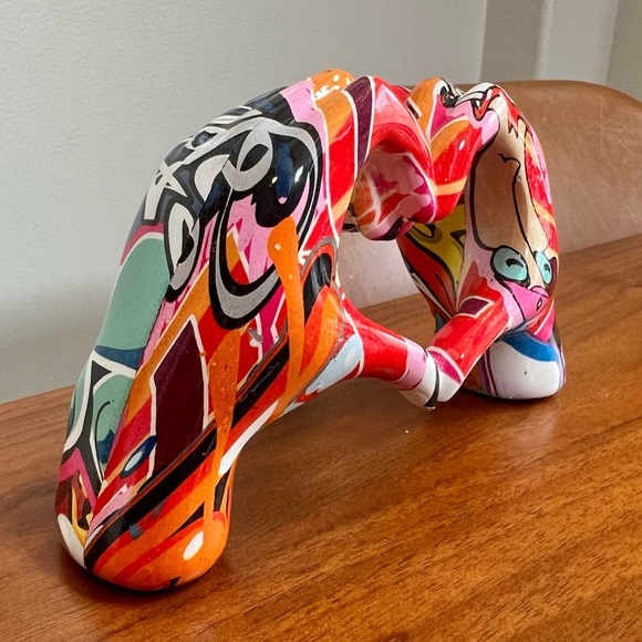 Colorful Abstract Art Heart Hand Sculpture - Picture 6 of 8